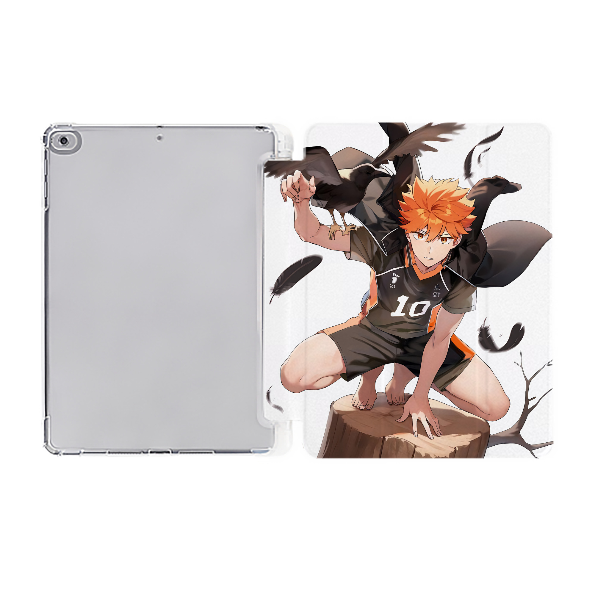 （画像用） ハイキュー!! Haikyu!! IPad ケース ペン収納付き 三つ折りスタンド PUレザー×シリコン 対応機種9.5/10.5/10.9インチ